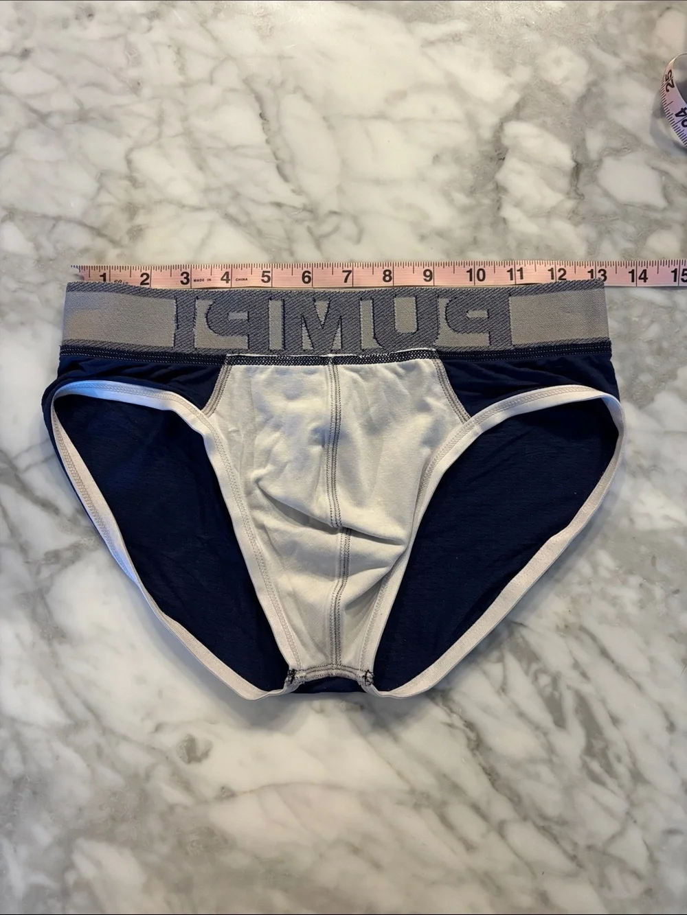 PUMP! Men's Navy & White Briefs